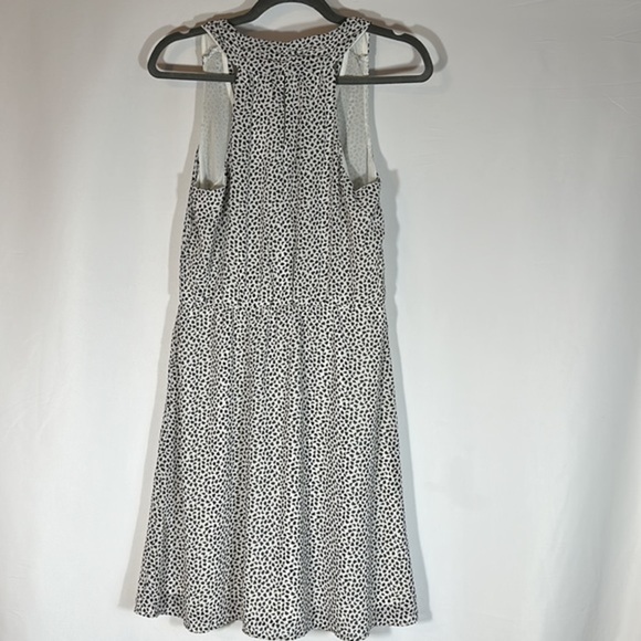 H&M Black & White Speckled Mini Chiffon Dress NWT - Picture 6 of 9